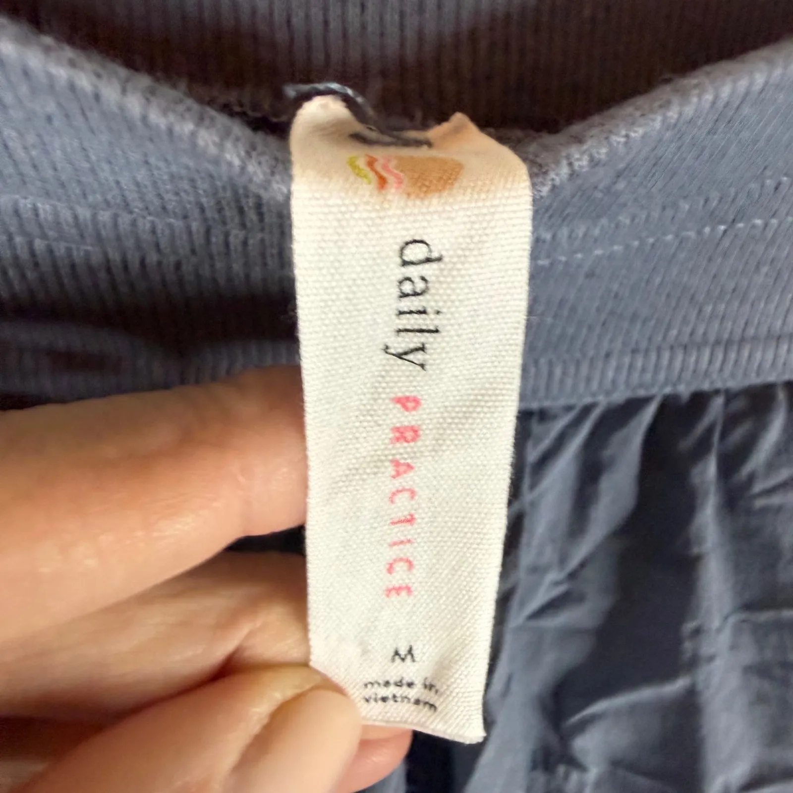 Daily Practice Women's Blue Parachute 80s Lightweight Pants Elastic Waist Medium - Image 6