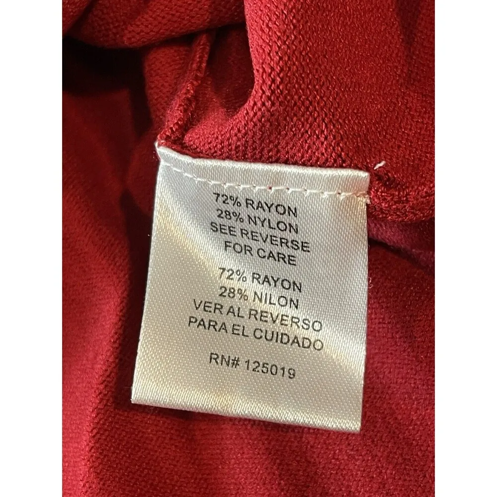 Joseph A Red Crimson Thin Long Sleeve Turtleneck Pullover Sweater NWT XL - Image 8