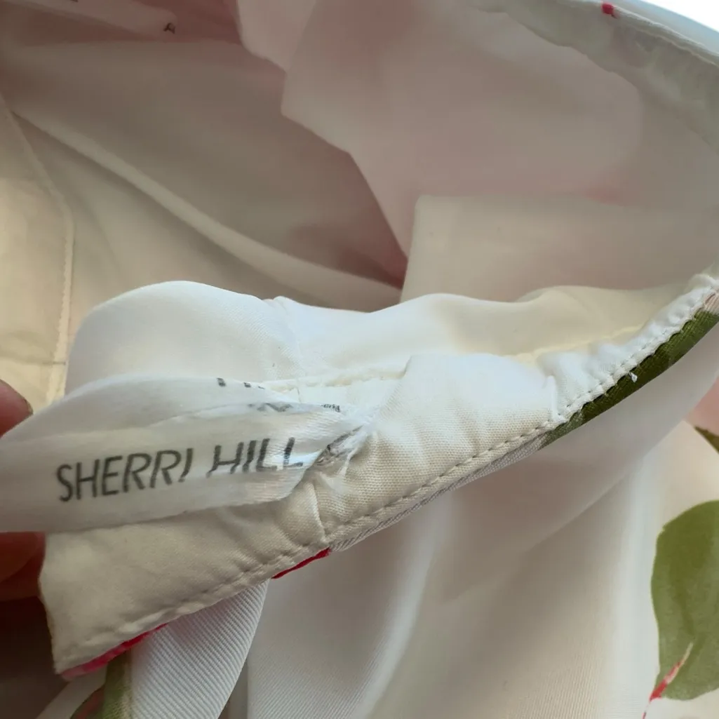 Sherri Hill White Floral Rose Print Fit & Flare Skirt 50563 Designer Size 0 EUC - Image 11