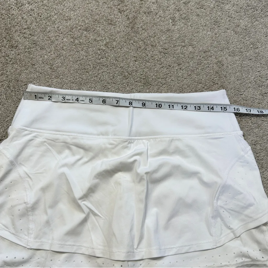 Athleta Women’s Stealth Trucool Skort Skirt Pull On Golf Tennis in White Size M - Image 12