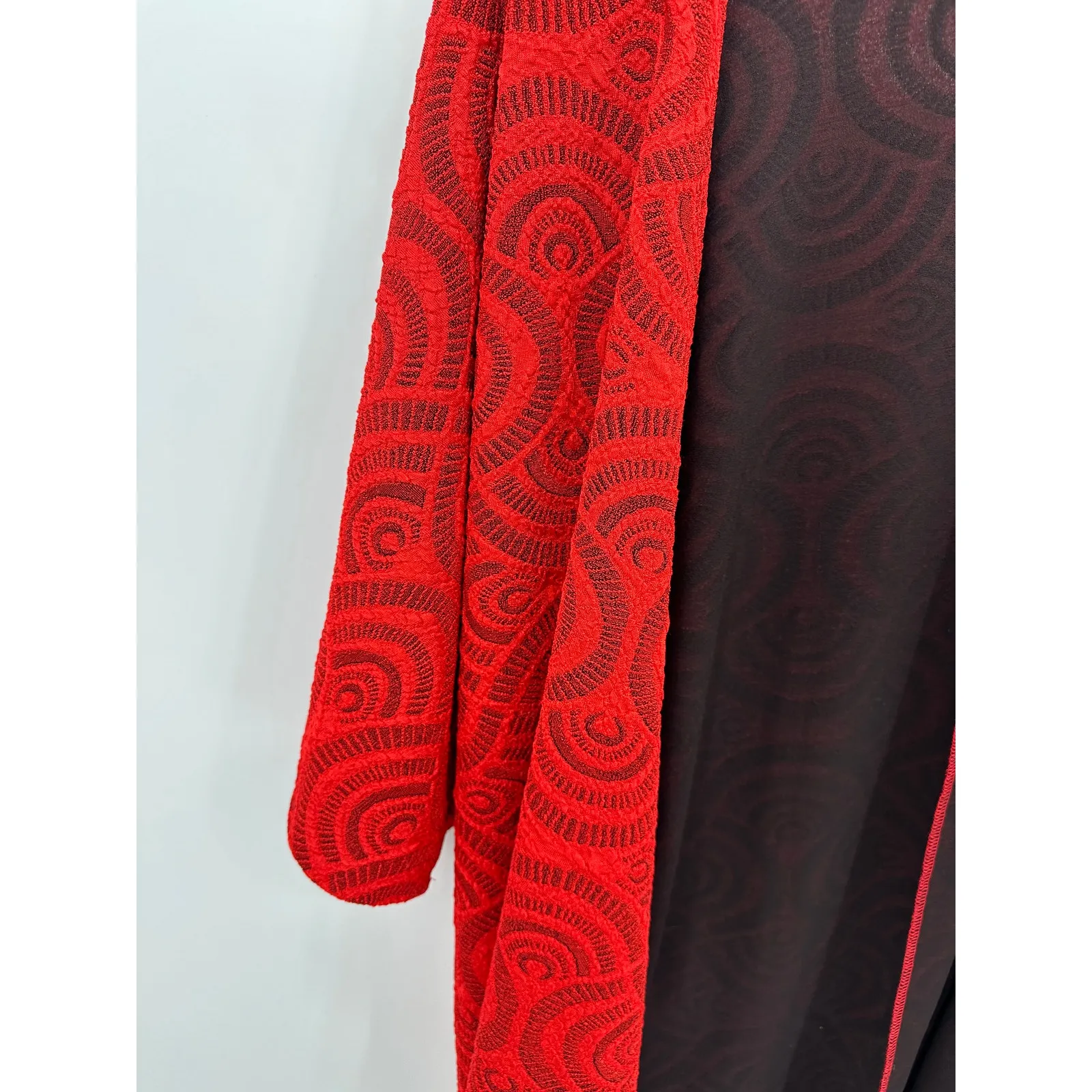 Lularoe Womens Red Lace Cardigan Size S Holiday Party Christmas Festive Sweater - Image 3