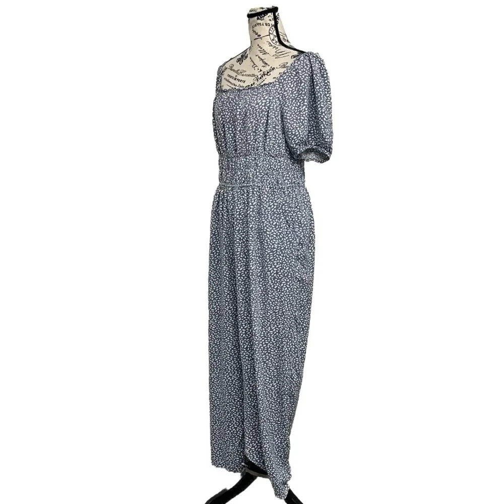 Sincerely Jules Women Jumpsuit L Boho Peasant Coastal Preppy Casual Cottegecore Blue Size L - Image 3