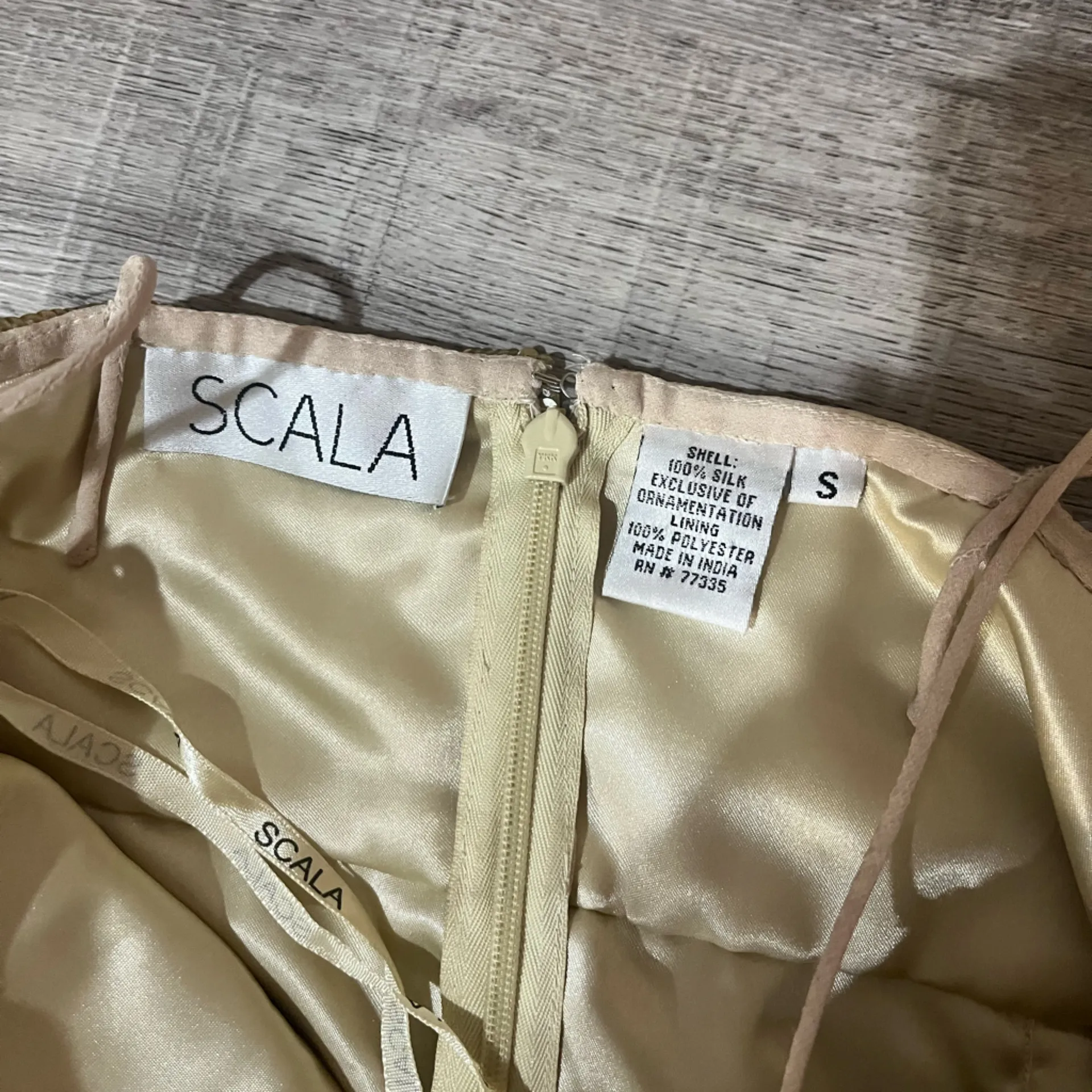 SCALA Silk Sequin 90s Y2K evening gown - Image 4