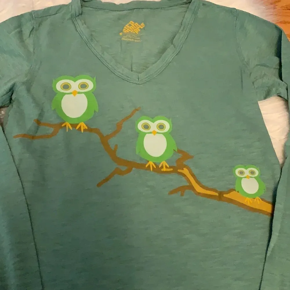 Women’s EMS  owl 🦉 green long sleeve shirt XS - Image 2