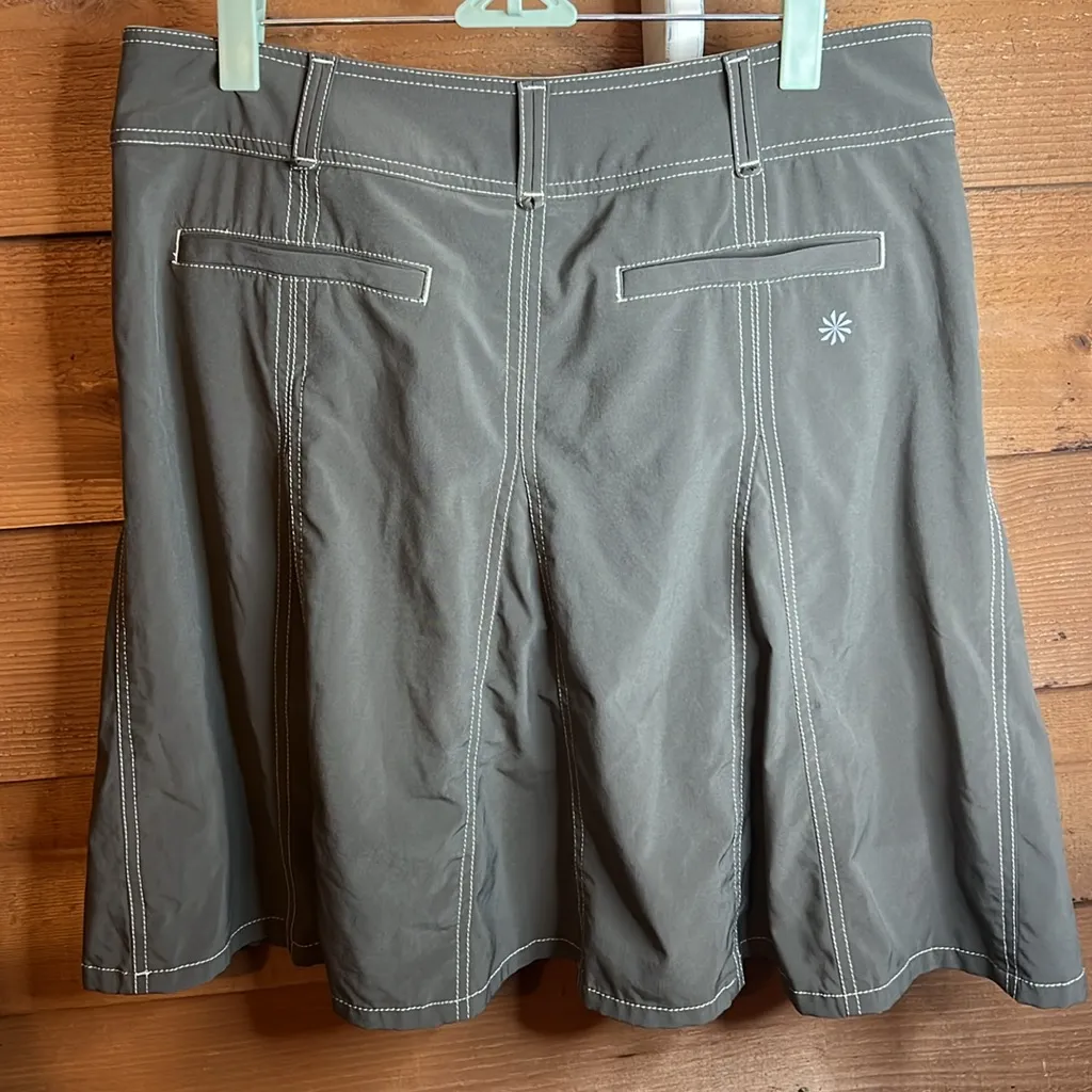 Athleta Whatever Skort Gray Skirt Short Midi Athleisure Athletic Casual Yoga - Image 6
