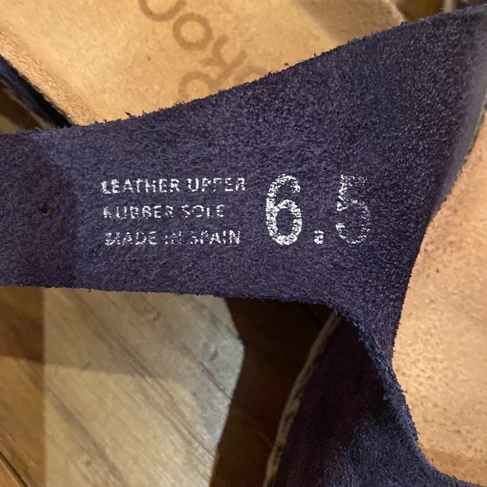 Yokono Leather Nubuck Big Buckle Sandals Navy 6.5 Blue - Image 7