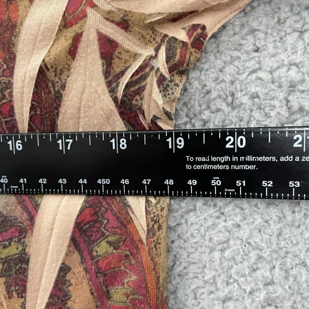 Jane Ashley‎ Women M 3/4 Sleeve Paisley Y2K Top - Image 8