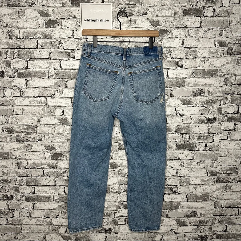 EUC Abercrombie & Fitch The Dad High Rise Straight Leg Jeans Size XS/6/28 Waist - Image 10