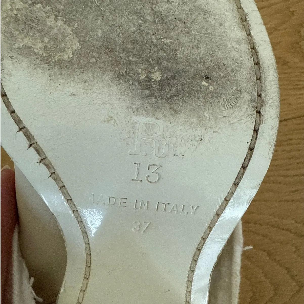 R13 Mid Cowboy Boots Denim Sleeve Size EU37 White - Image 10