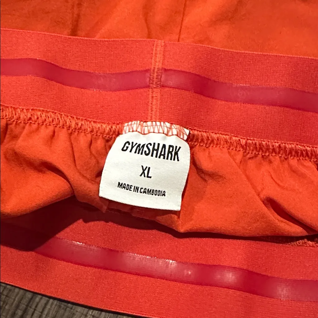 Gymshark Women's Orange Athletic Shorts - Image 7