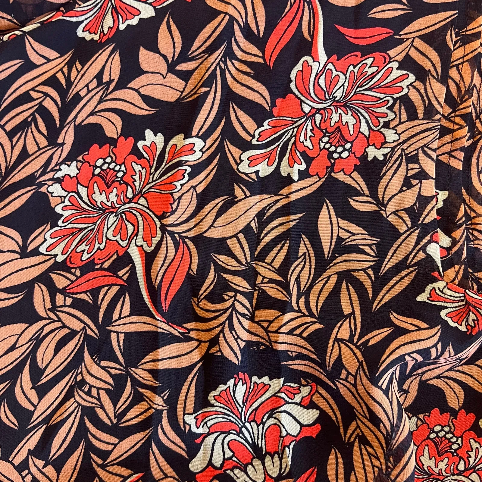 Lane Bryant Pin-Tuck Crew-Neck Blouse Plus Size 20 Pink Coral Floral - Image 6