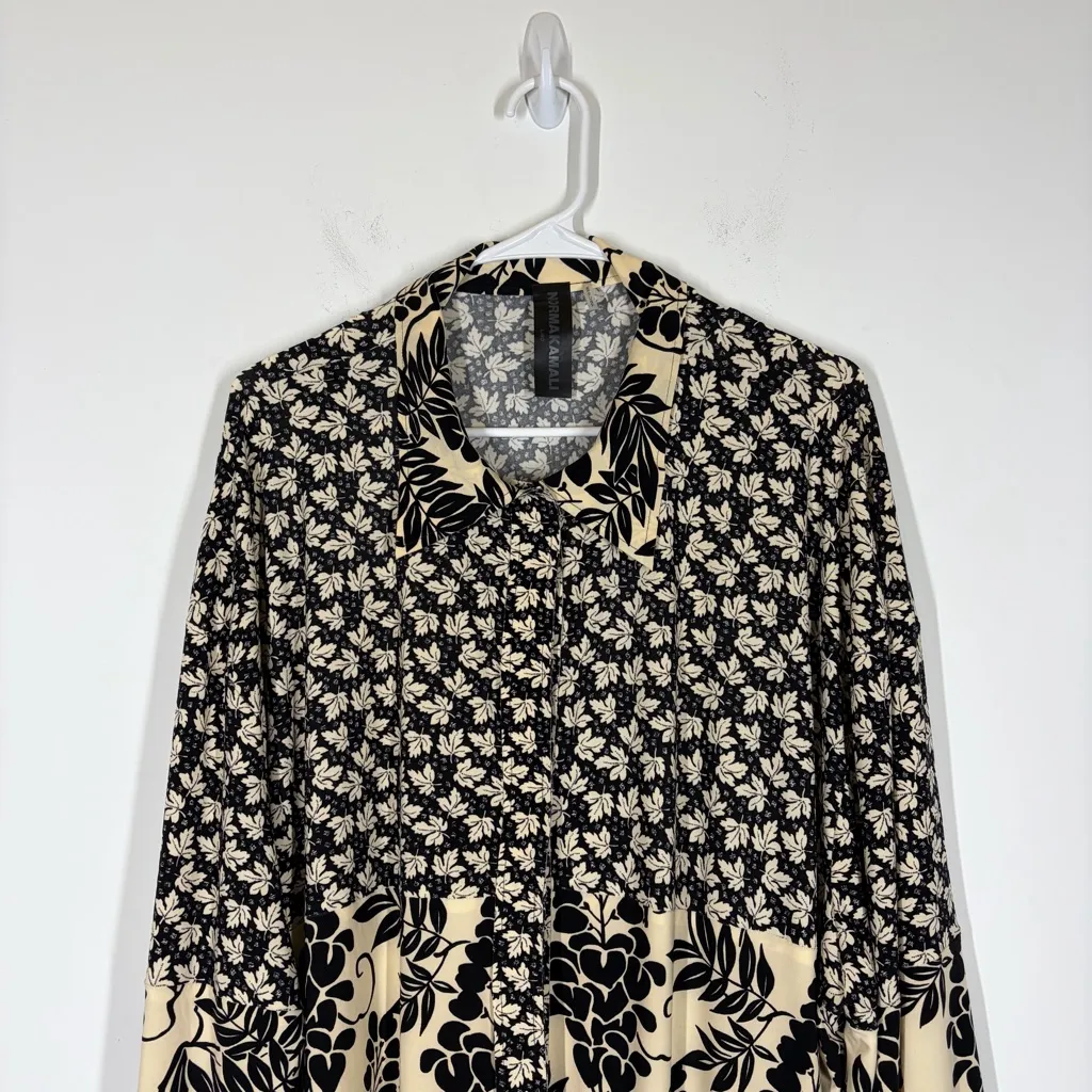 Norma Kamali Floral Mini Dress Size Large - Image 5