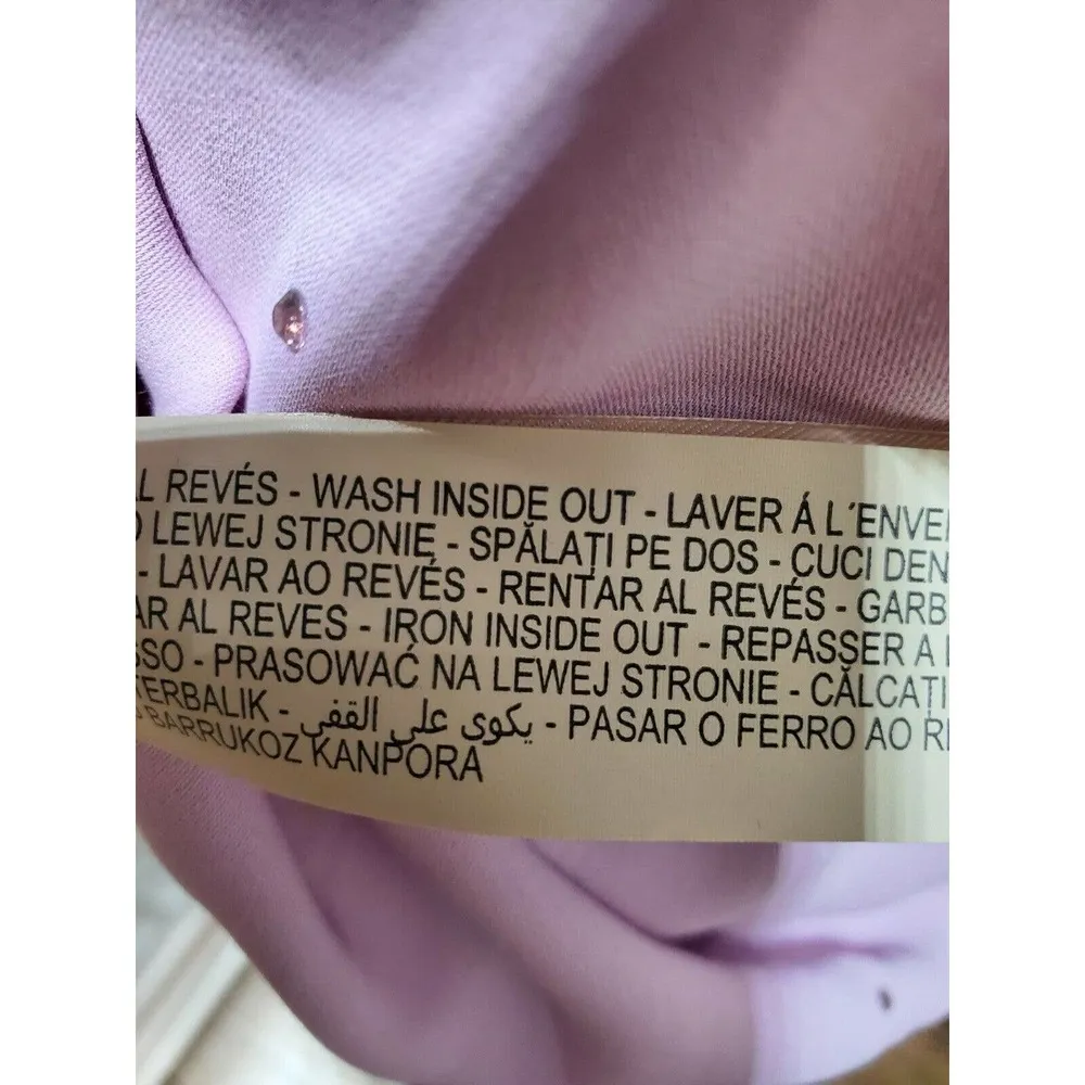 Massimo Dutti Women's Purple Solid Polyester Sleeveless V-Neck Blouse Size Small - Image 8