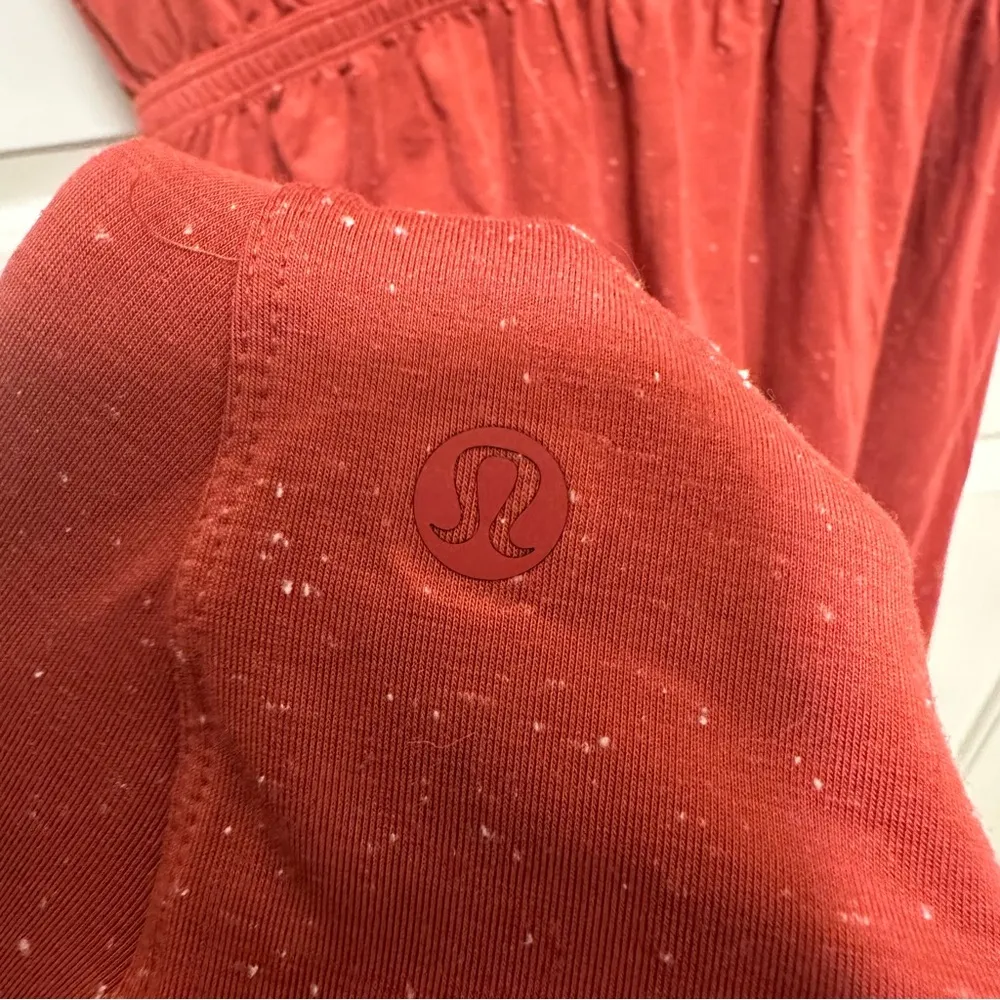 Lululemon Unwind Your Mind T-Shirt Dress Brick Rose/White Lounge Casual Size 6 - Image 4