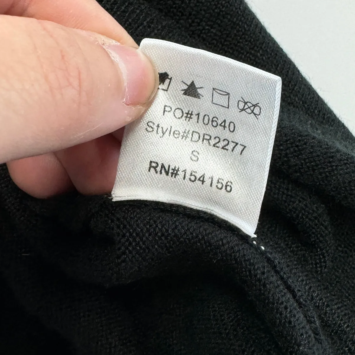 Mod Ref Dress‎ Womens Small Black Knit V Neck Midi Pockets - Image 5