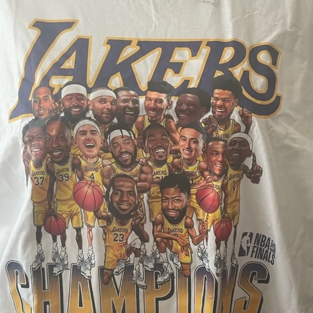 Fanatics Lakes Tee White Cotton Shirt Unisex NBA Champion 2020 basketball Sz XL - Image 93