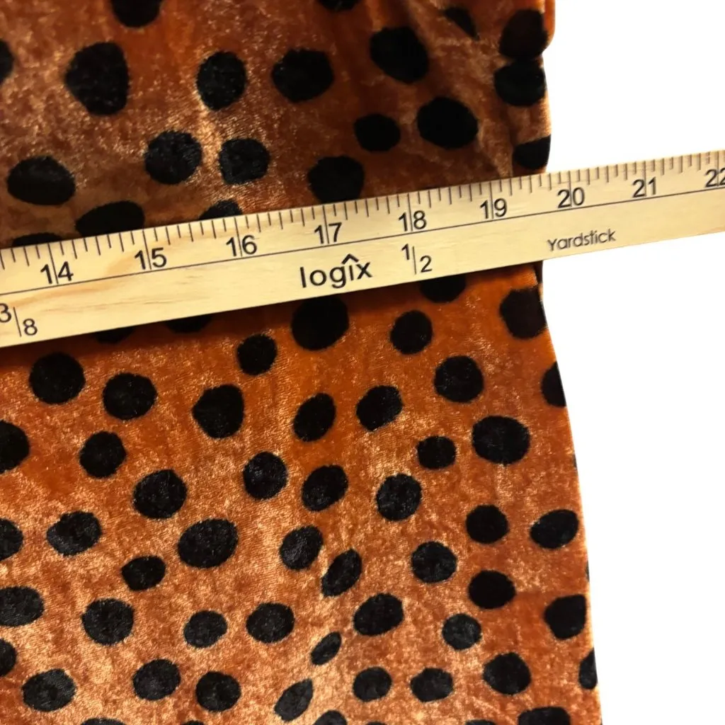 Madewell Velvet Memento Ruffle-Sleeve Top In Leopard Dot Size S - Image 6