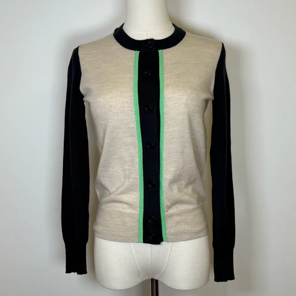 J.Crew Cotton Merino Wool Blend Crewneck Cardigan Sweater Women’s Size XXS - Image 3