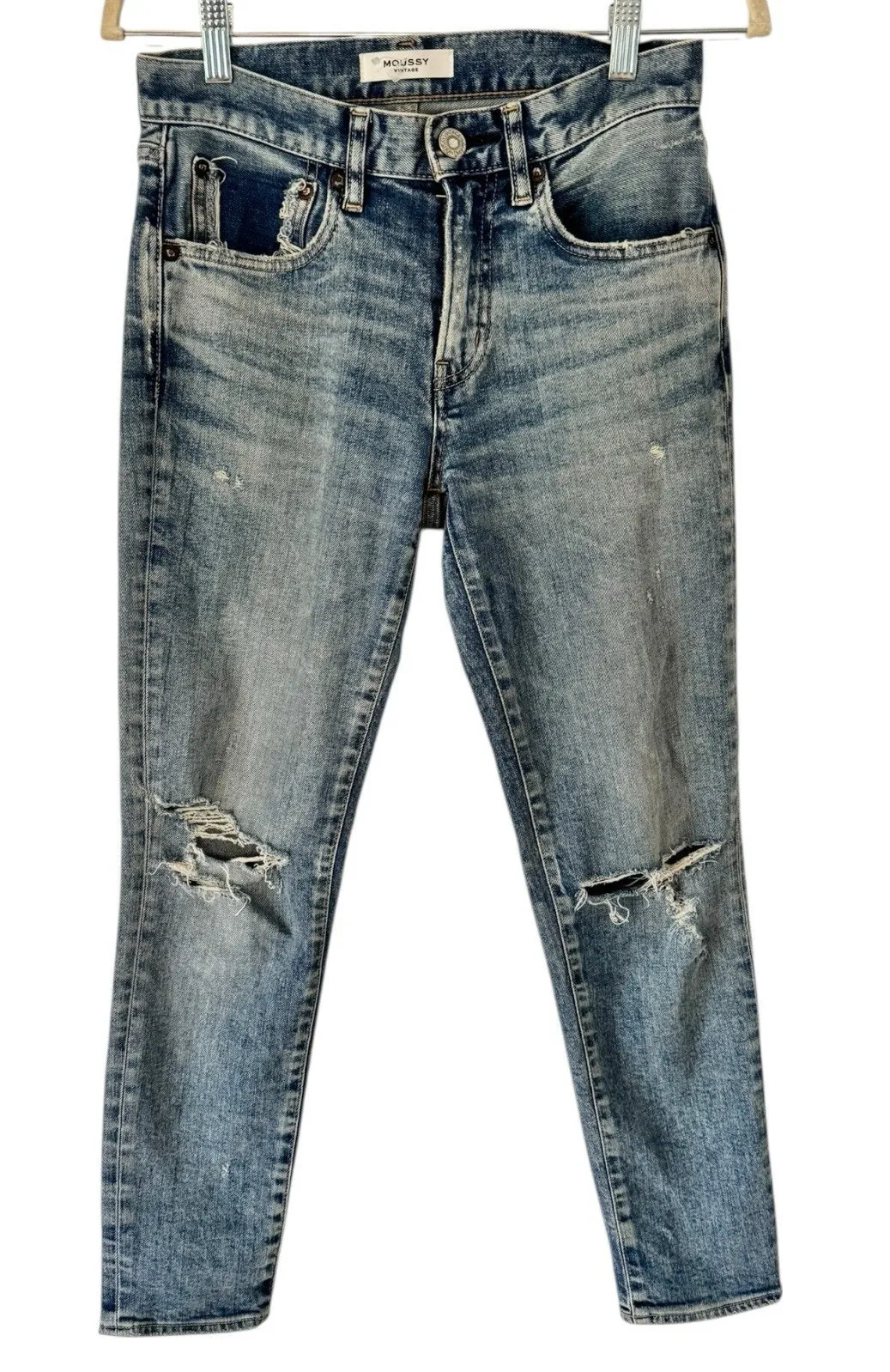 Mousy Vintage Distressed Skinny Jeans Made In Japan Women’s Size 25 Blue - Image 1