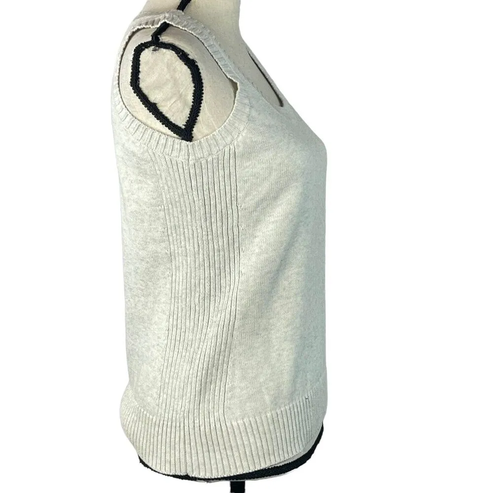 Style & Co Small Tank Sweater Sleeveless Scoop Neck Stretch Heathered Gray New - Image 3