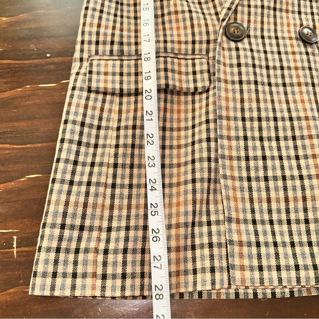 Madewell Dorset Blazer in Coster Plaid Slouchy office chic XS - Image 9