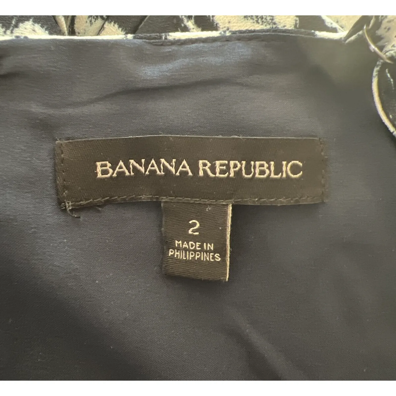 Banana Republic Jumpsuit Womens 2 Blue White Floral Flowers Wide Leg Square Neck - Image 5