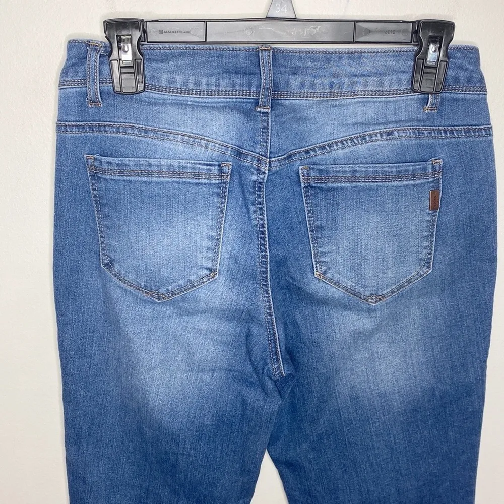 1822 Denim Mid-rise mid wash slim straight leg ankle faded jeans size 6 - Image 5