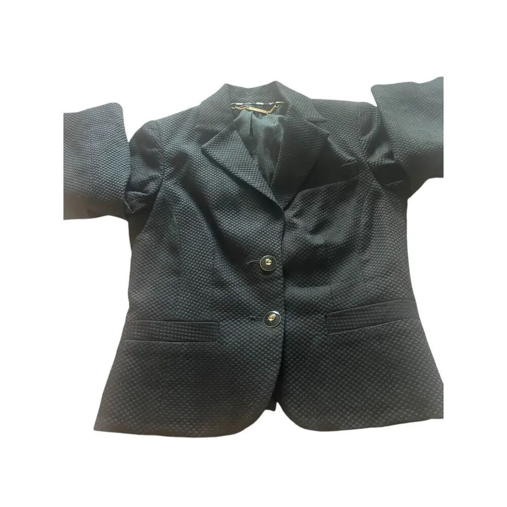 Trina Turk Solid Black Long Sleeve 2 Button Blazer Jacket Women 2 - Image 6