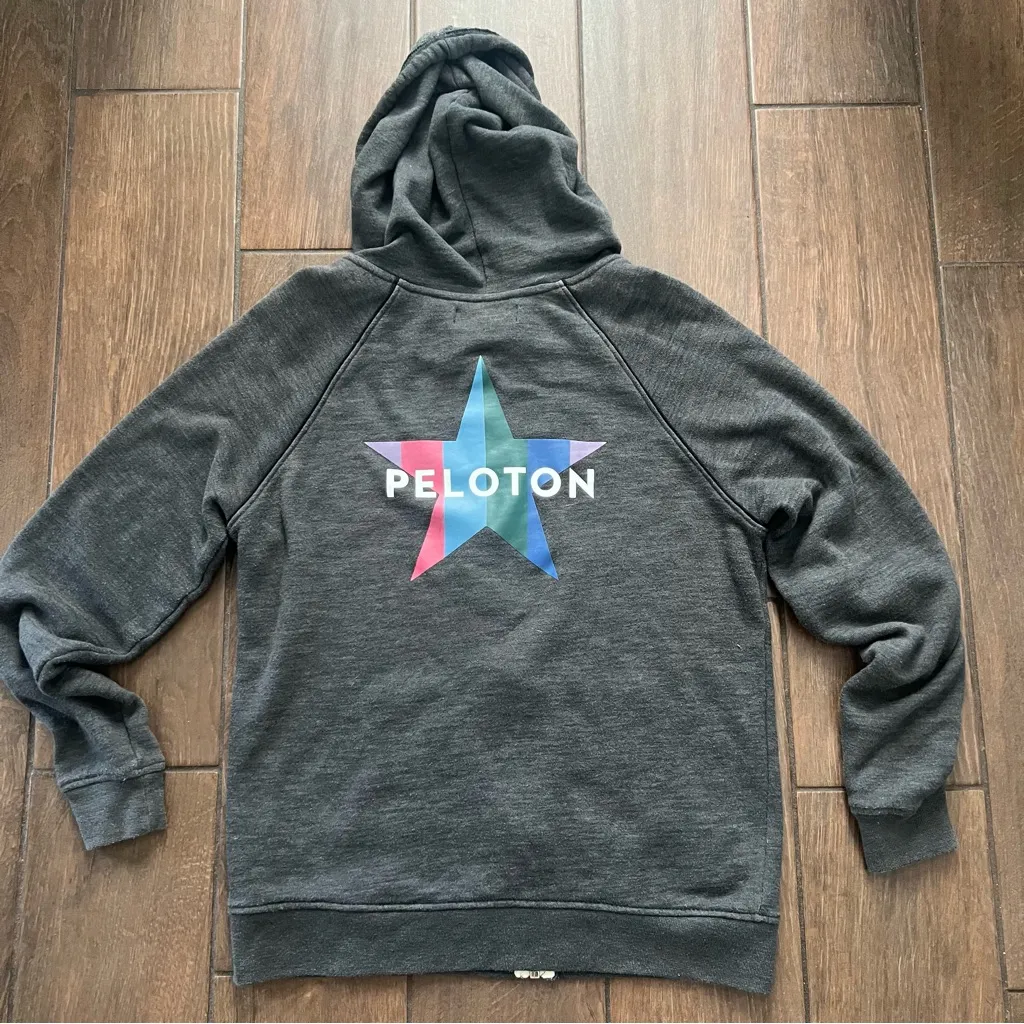 Peloton Zippered Hoodie Jacket Gray size Small - Image 5