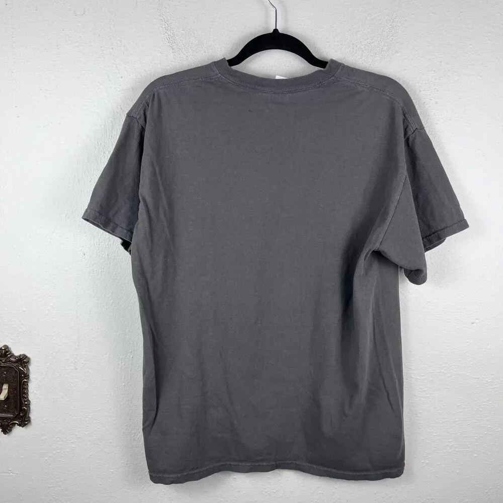 Women's Matron of Honor Gray Yellow Graphic Short Sleeve Crewneck T-shirt Large - Image 3