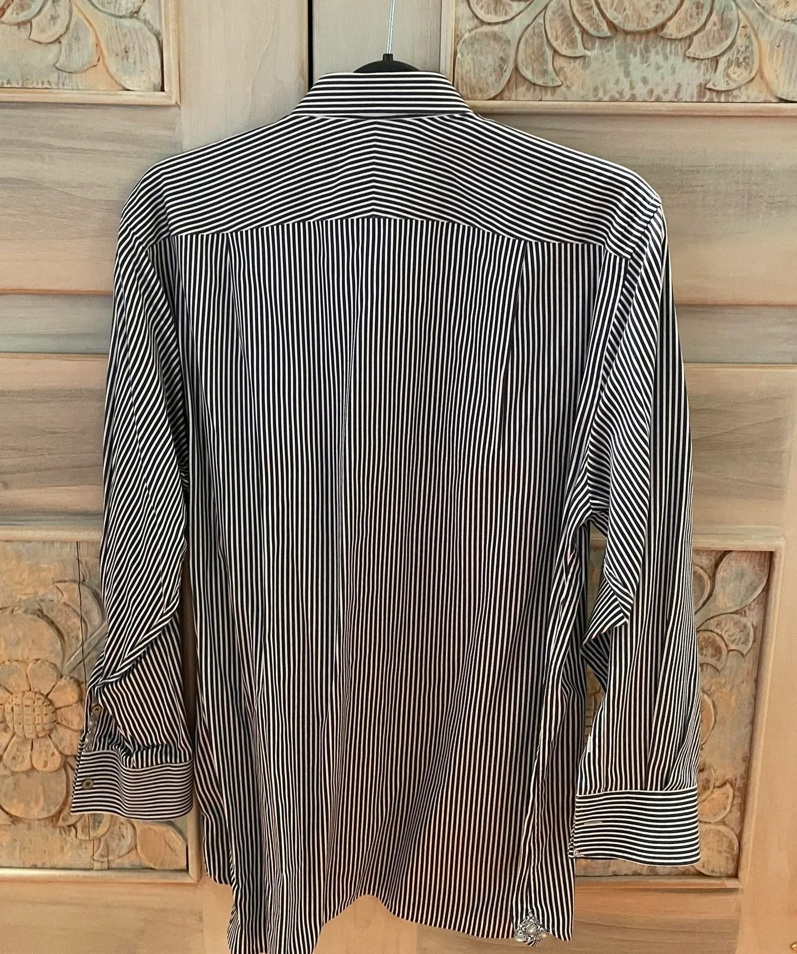 Blue White Striped Button Down Longsleeve - Image 2
