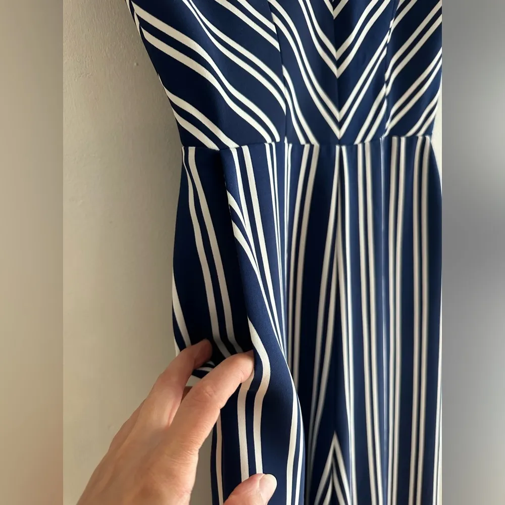 Amanda Uprichard Jumpsuit Navy Stripped - Image 6