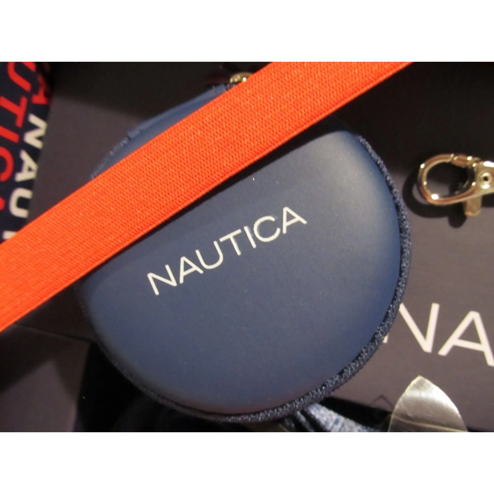 Nautica 3-Piece Gift Set | Crossbody Bag, Zip Case & Key Fob | Navy Red | New - Image 5