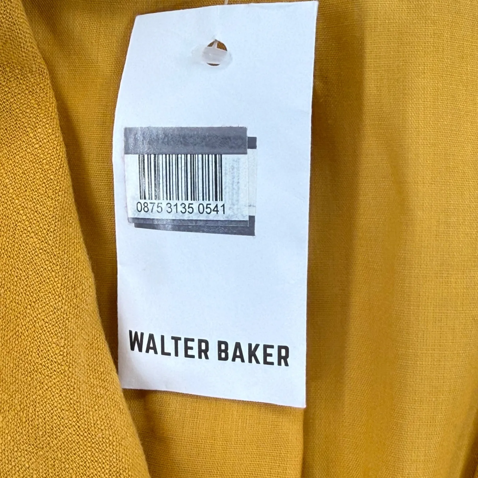 Walter Baker Women's Mustard Yellow Linen Blend Button Down Blazer Jacket M READ - Image 6