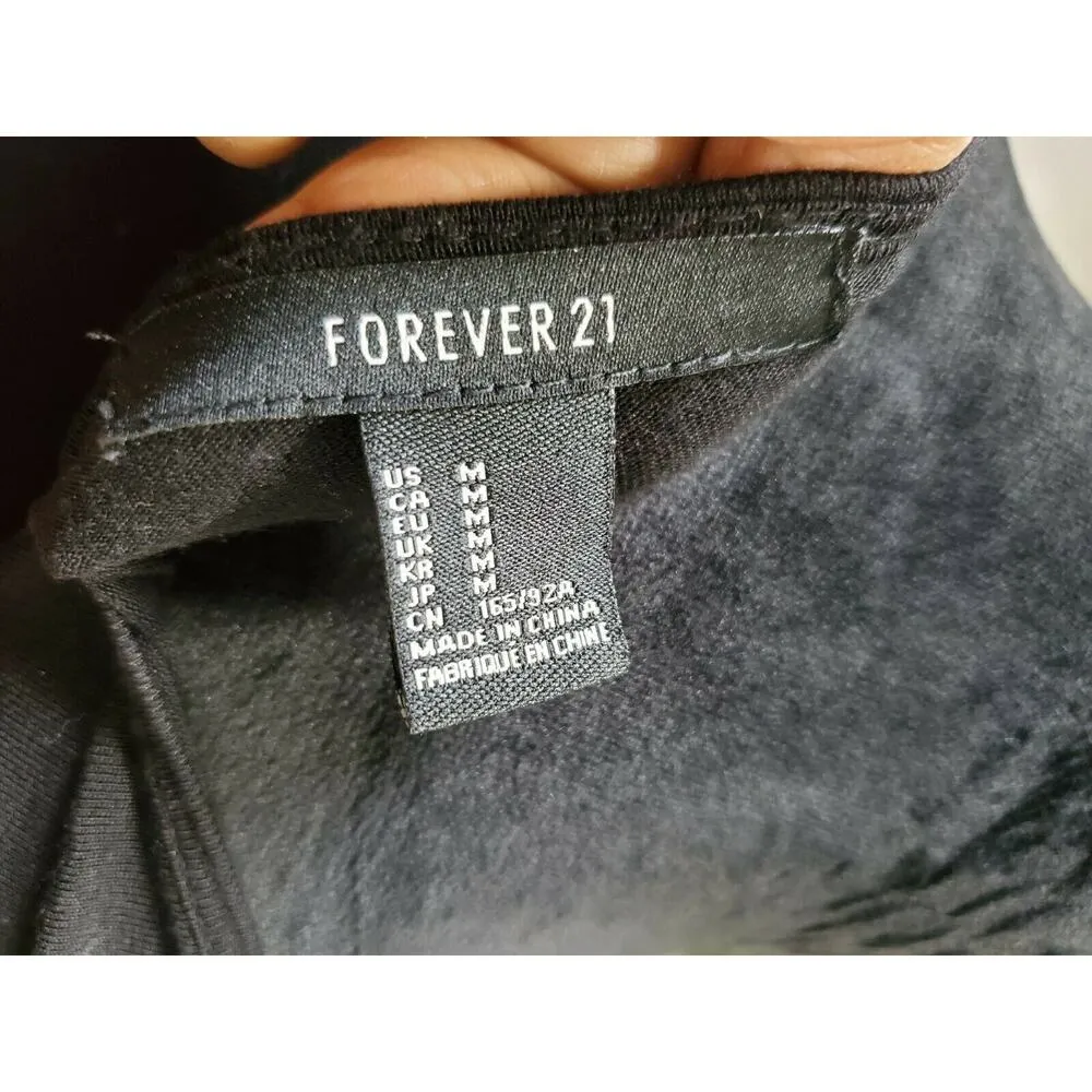 Forever21 Women's Black & White Viscose Sleeveless Round Neck Long Maxi Dress M - Image 9