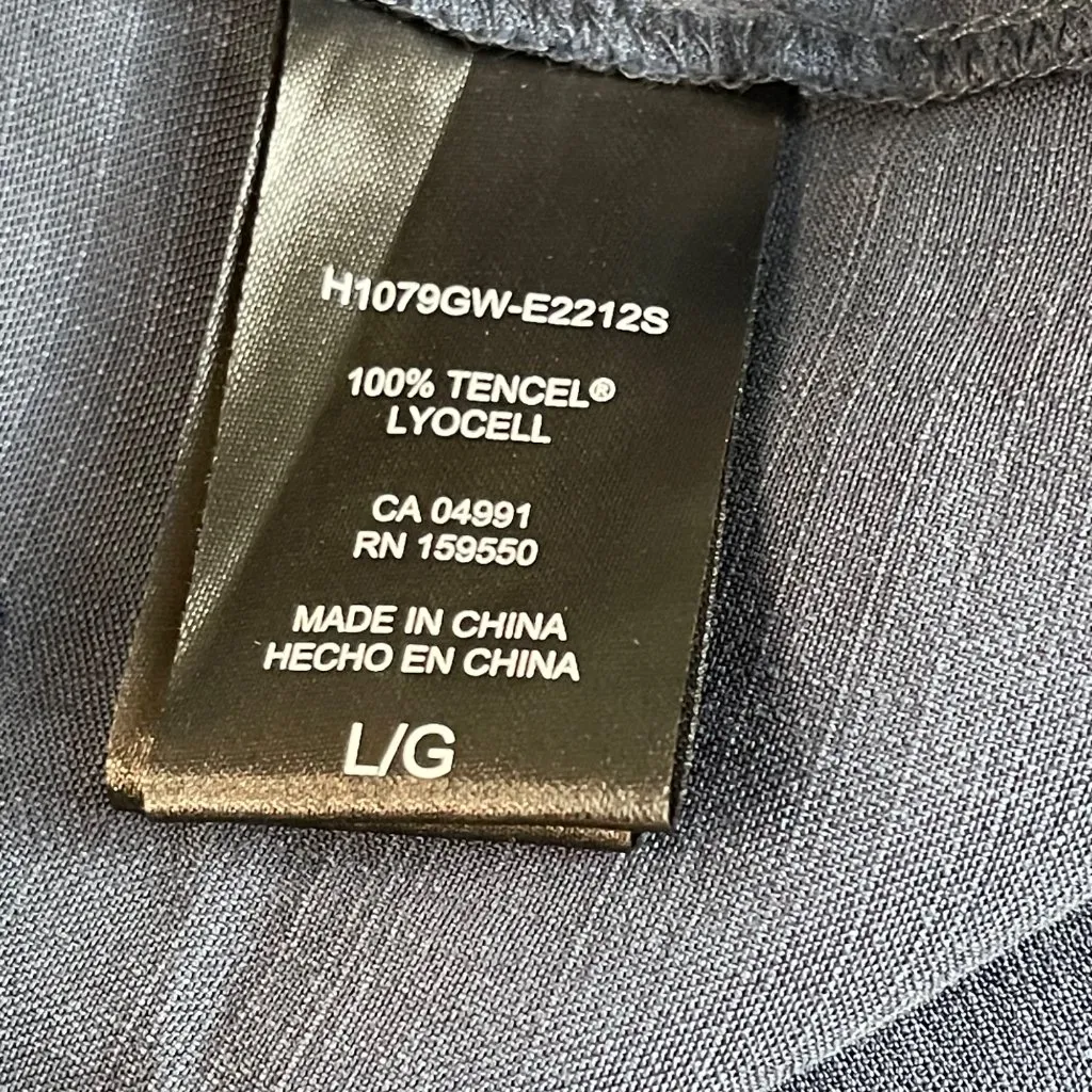 Hilary Radley Shift Dress Womens Size Large Blue Tencel Lyocell Pockets Mini NWT - Image 6