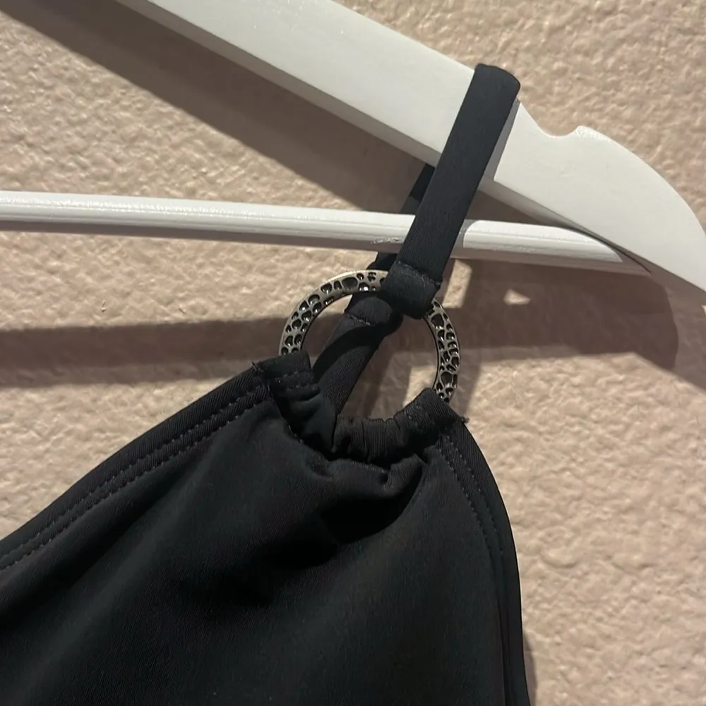 New Merona Women’s Juniors  Black Tankini Swimwear Top Size Large NWT - Image 3