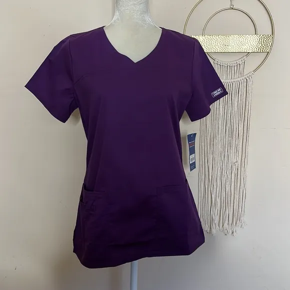 nwt // cherokee workwear modern classic scrub top - Image 5