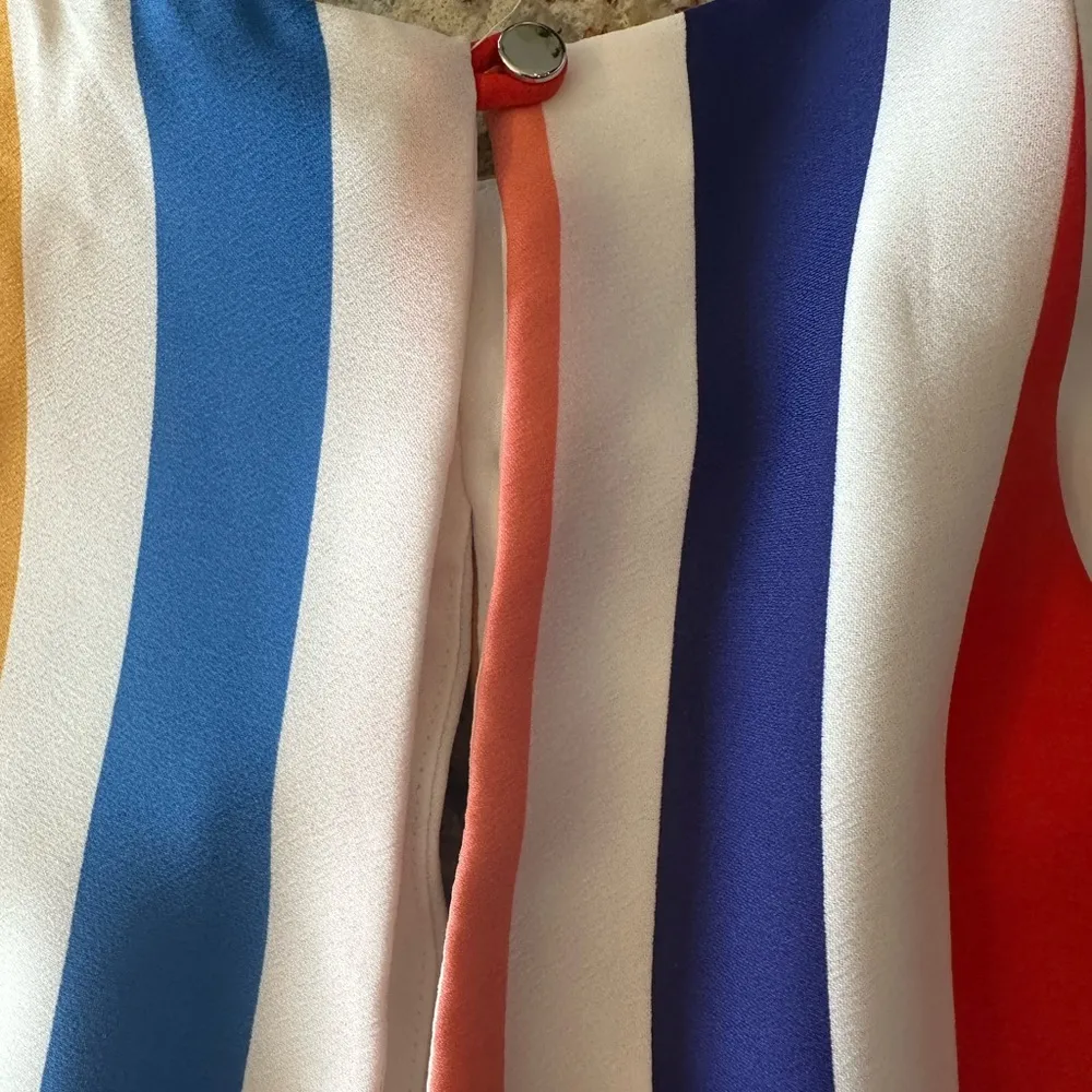 Tyche Vici Halter Tank Rainbow Stripe Tie Front Size  Medium Keyhole front - Image 10