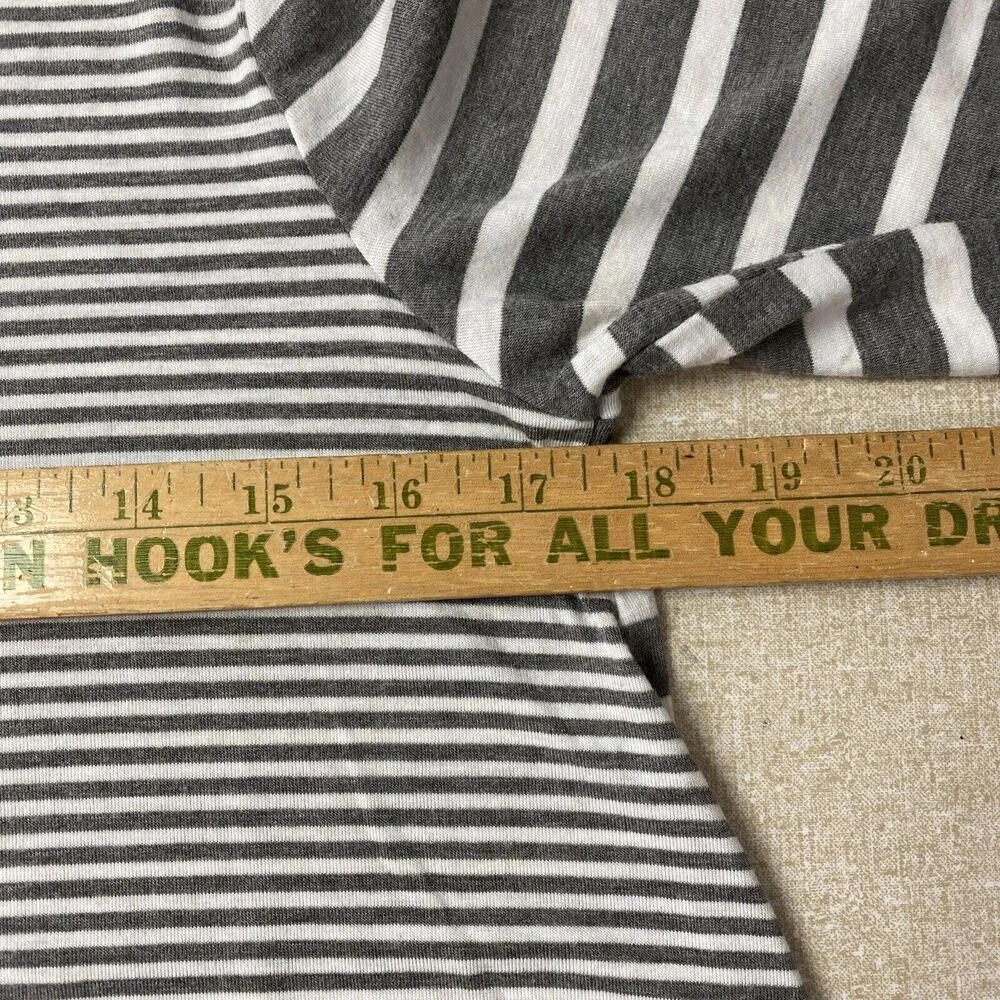 POOF Womens Oversized L Beige Stripe Tunic Comfort Soft Knit Long Sleeve Sweater - Image 11