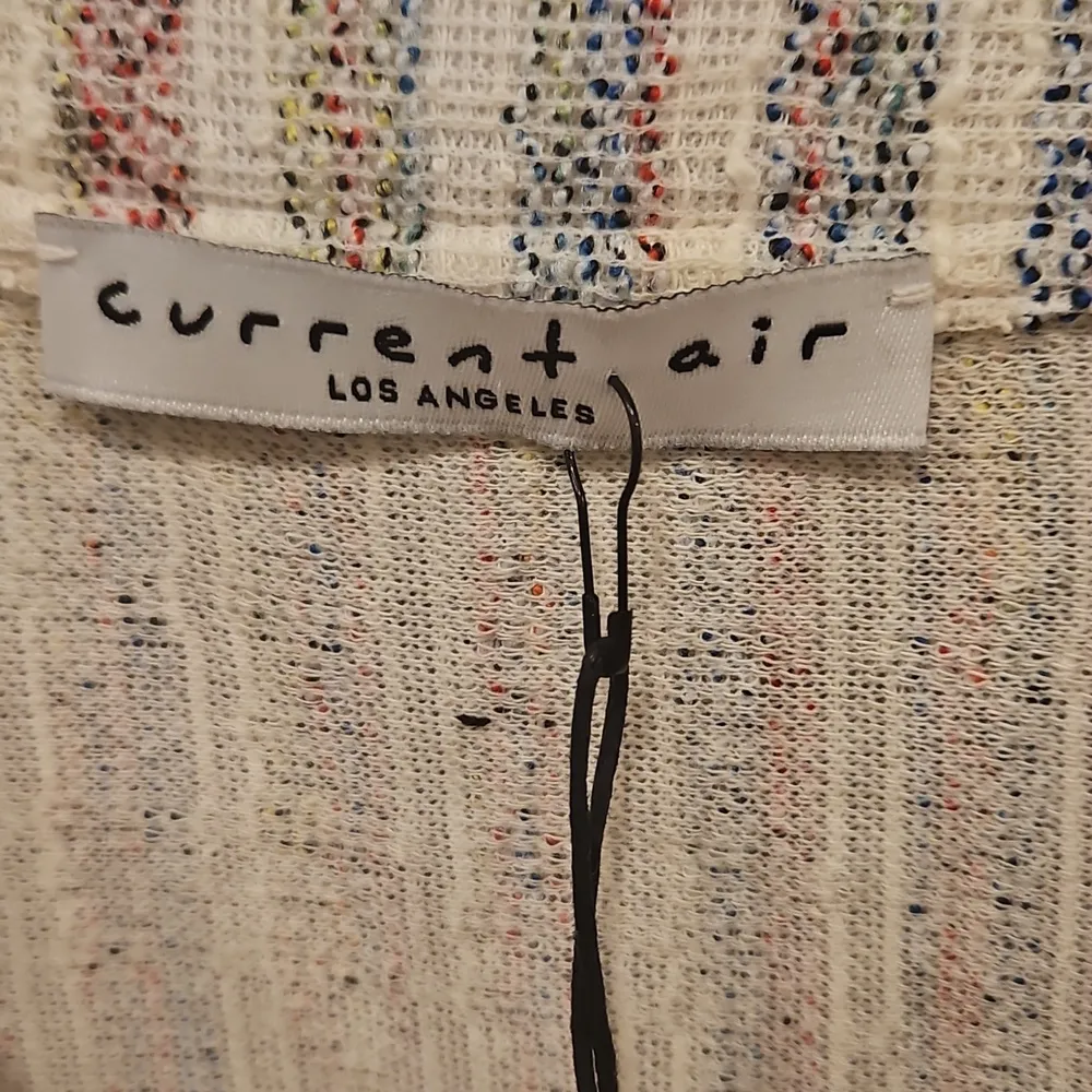 💕CURRENT AIR💕 Short Sleeve Button Front Tie Front Top ~ Striped NWT - Image 6