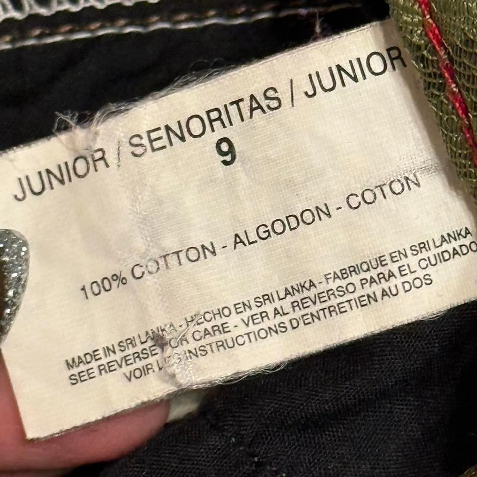 Y2K Camo Low Rise Cargo Pants – Size 9 Juniors Green - Image 7