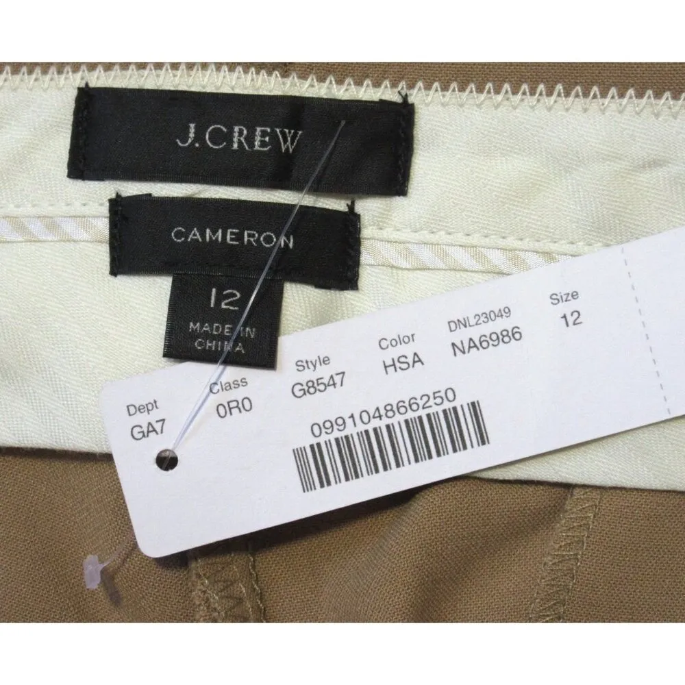 NWT J.Crew Cameron Slim Crop in Heather Saddle Four Season Stretch Pants 12 - Image 3