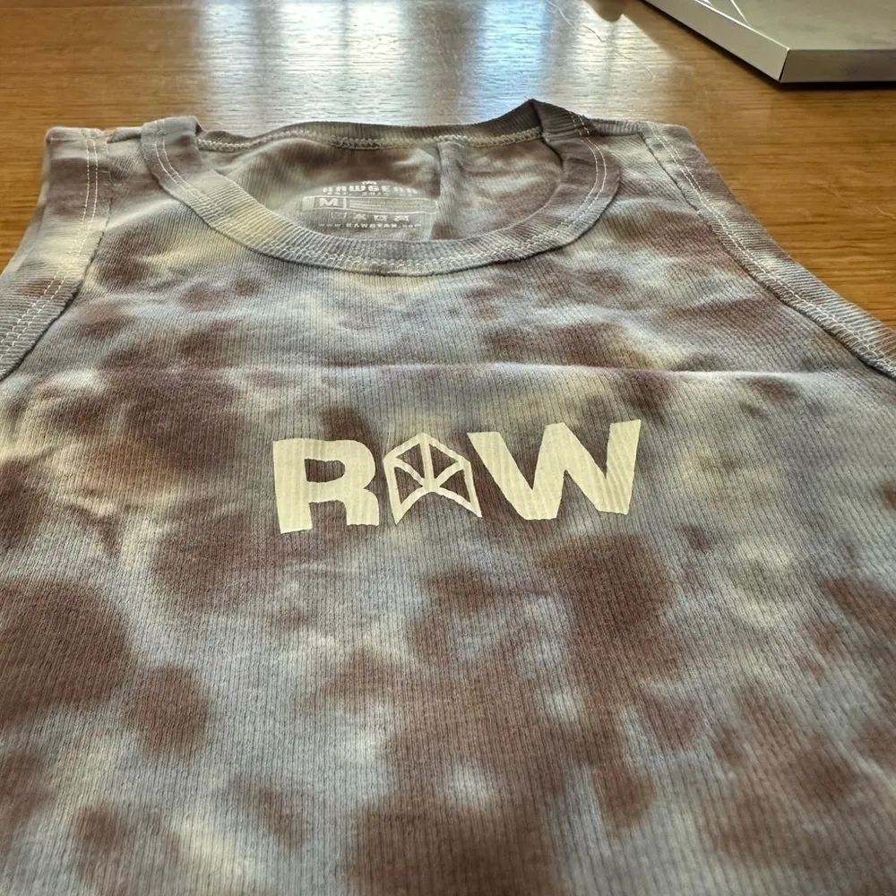 RAWGEAR NWT tie dye cropped high neck top size Medium Blue - Image 8