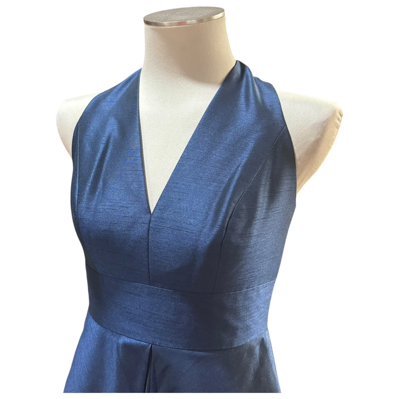 Alfred Sung Sleeveless V-Neck Mini Dress Midnight Blue 6 - Image 2