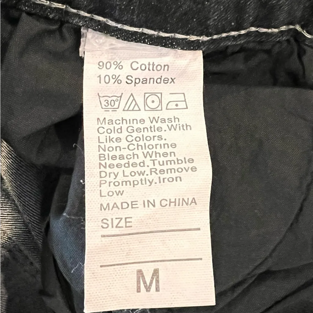 American Flag Patriotic Bootcut Jeans Women Sz M (27X30) W/ Stretch Black - Image 4