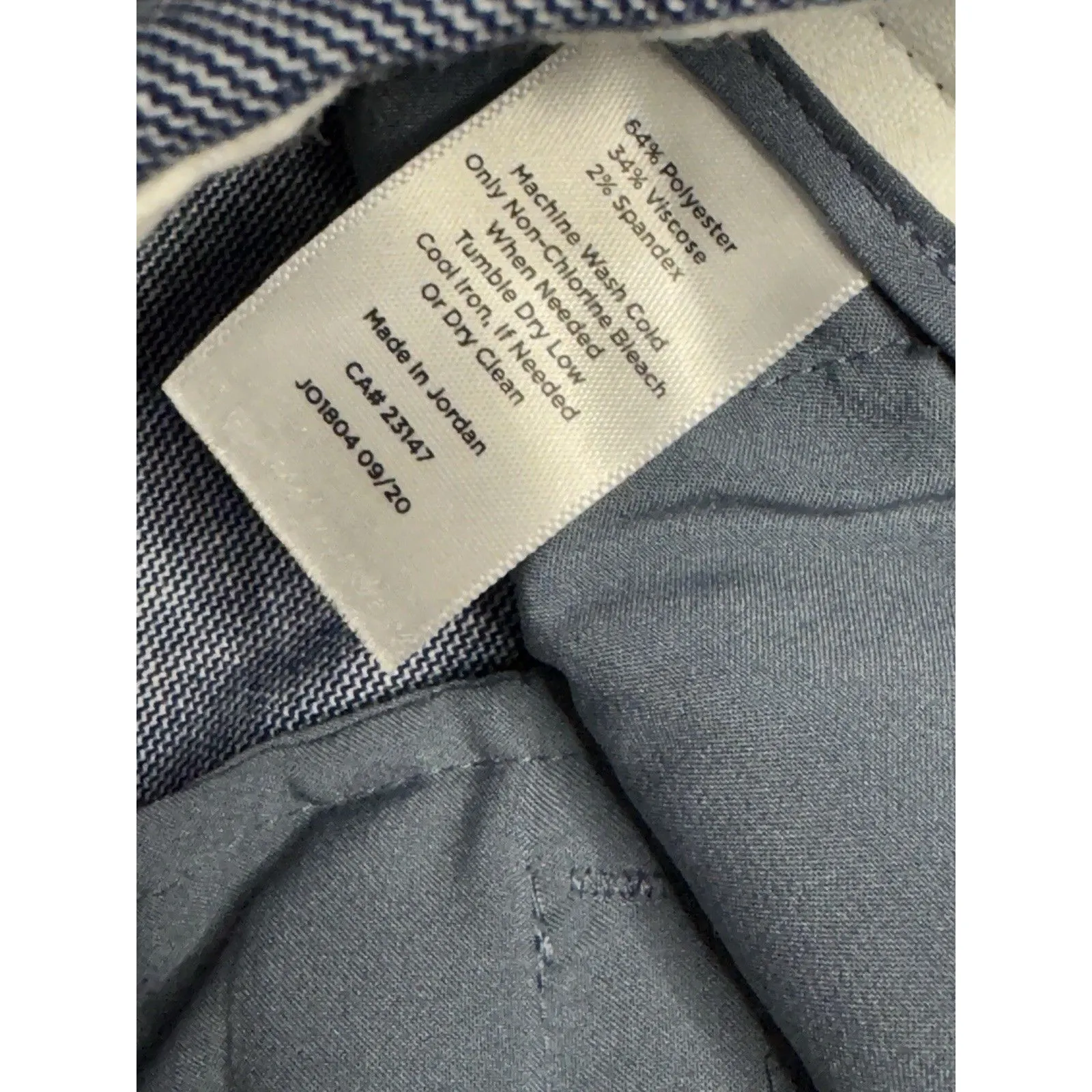 Talbots Hampshire Ankle Pants 16 Sharkskin Blue‎ Straight Leg High Rise Business - Image 7