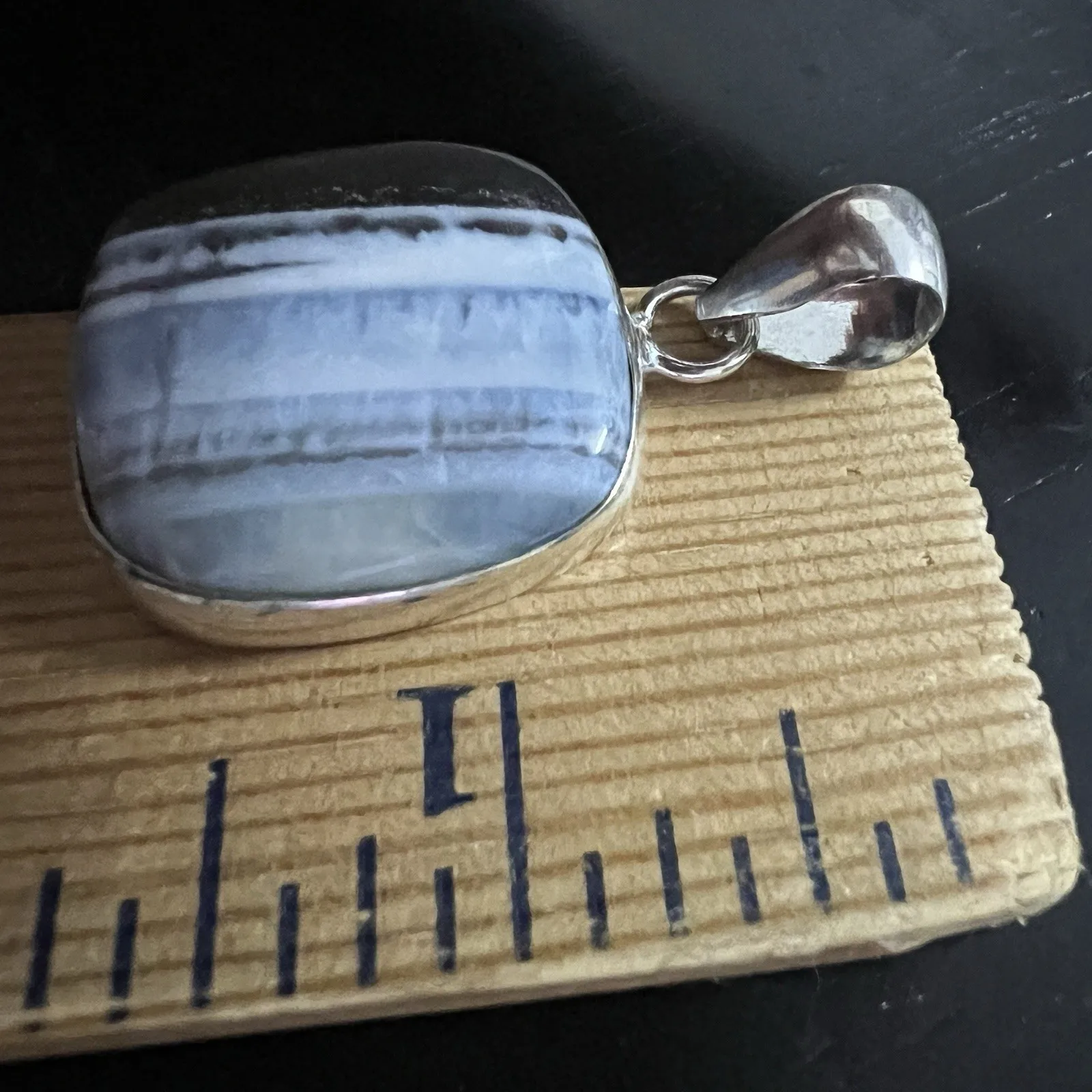 925 sterling silver Owyhee Blue Opal Stone Pendant Necklace Rope Womens Jewelry - Image 15