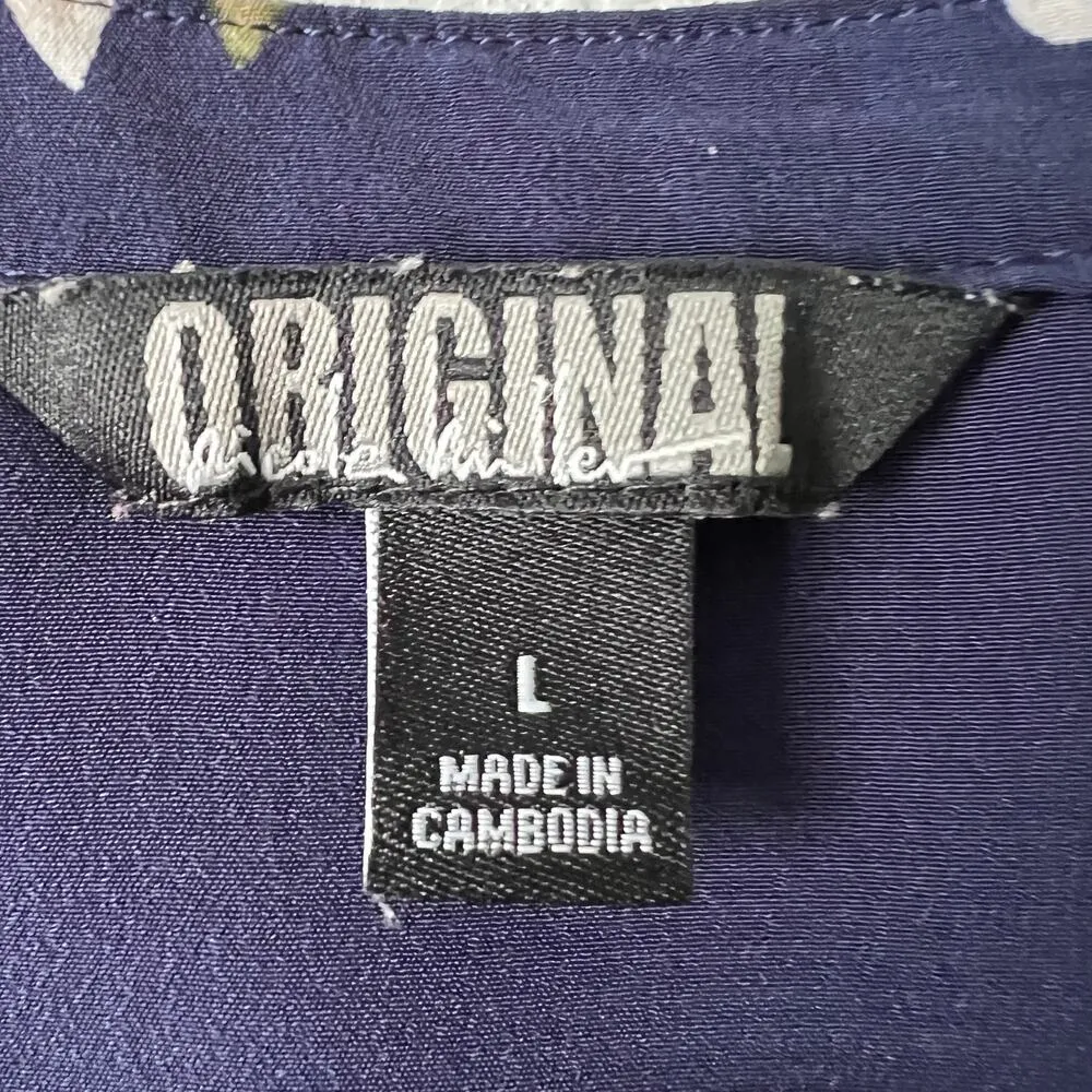 Nicole Miller Womens Dress Large Floral Midi Summer Graduation Party Event Beach - Image 2