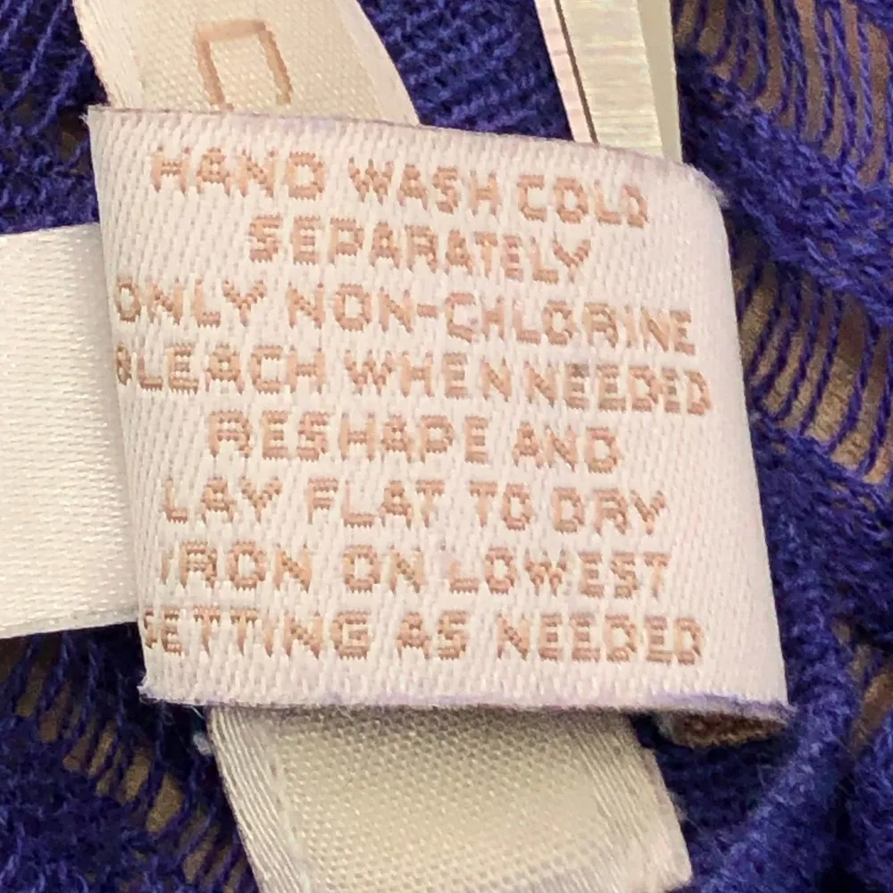 Chicos Womens Size 3 US 16 XL Open Front Sweater Purple Sheer Stripe High Low - Image 14